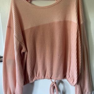 Hollister Pink cropped sweater